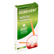 Load image into Gallery viewer, GUARDENT WOODEN TOOTHPICKS 30 PACK WITH REFRESHING MINT AND 100% ECO FRIENDLY 120 PICK IN TOTAL EASY TO USE AND CARRY