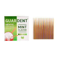 Load image into Gallery viewer, GUARDENT WOODEN TOOTHPICKS 30 PACK WITH REFRESHING MINT AND 100% ECO FRIENDLY