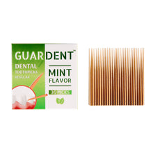 Load image into Gallery viewer, Guardent - Biodegradable Mint Wooden picks 4x30 (120 picks) Removes Plaque and Food Particles