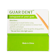 Load image into Gallery viewer, USAGE FOR GUARDENT WOODEN TOOTHPICKS 1.MOISTEN TIP IN MOUTH BEFORE USING 2.USE GENTLE IN-AND-OUT MOTIONS TO REMOVE FOOD PARTICLES AND PLAQUE CAUTION!! DO NOT FORCE INTO TIGHT SPACES