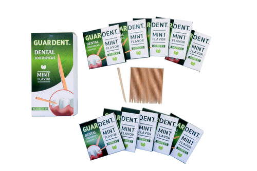 300 Value Pack Guardent Dental Toothpicks Minty Flavour FSC WOOD EASY-CARRYING PAPER BOX ENVIRONMENTAL FRIENDLY